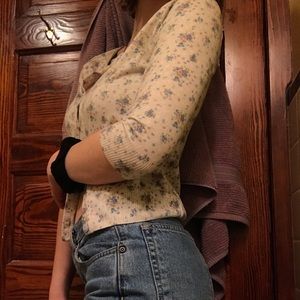 Ditzy floral print cardigan